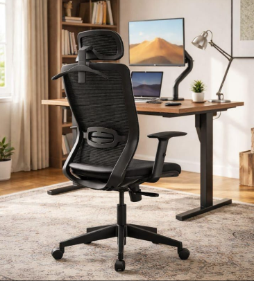 Ergonomic Office Chair – High Back Mesh Executive Chair with Adjustable Lumbar Support