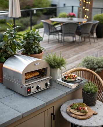 Outdoor Pizza Oven – Portable Multi-Fuel Pizza Oven with Stone Baking Board