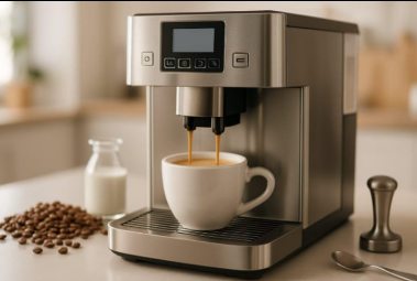 Premium Espresso Coffee Machine – Automatic Bean-to-Cup Coffee Maker with Built-in Grinder & Milk Frother
