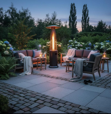 Outdoor Patio Heater – Premium 48,000 BTU Freestanding Propane Patio Heater with Safety Shut-Off