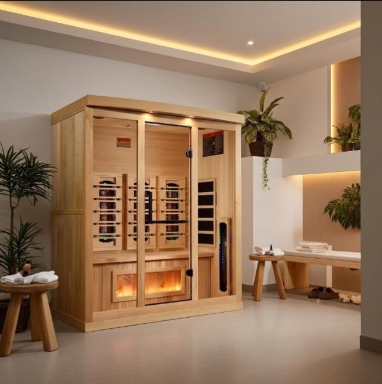 Infrared Sauna Cabin – 2-Person Far Infrared Home Sauna with Carbon Heaters & Bluetooth Audio