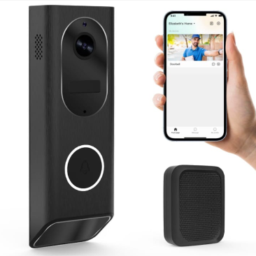 Smart Video Doorbell – 2K HD Wireless Doorbell Camera with AI Motion Detection & Two-Way Audio