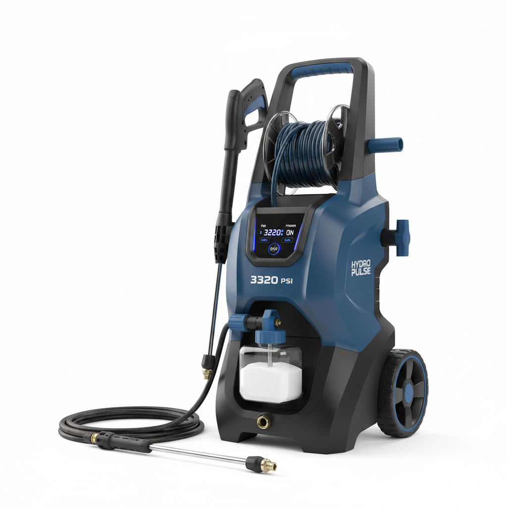 Electric Pressure Washer – 3200 PSI High-Power Pressure Cleaner with Foam Cannon & Hose Reel