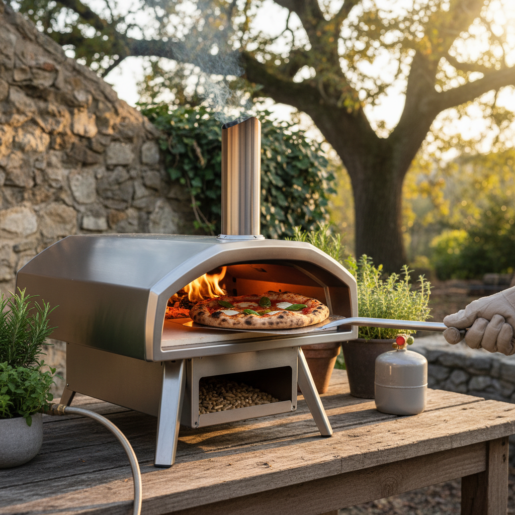 Outdoor Pizza Oven – Portable Multi-Fuel Pizza Oven with Stone Baking Board