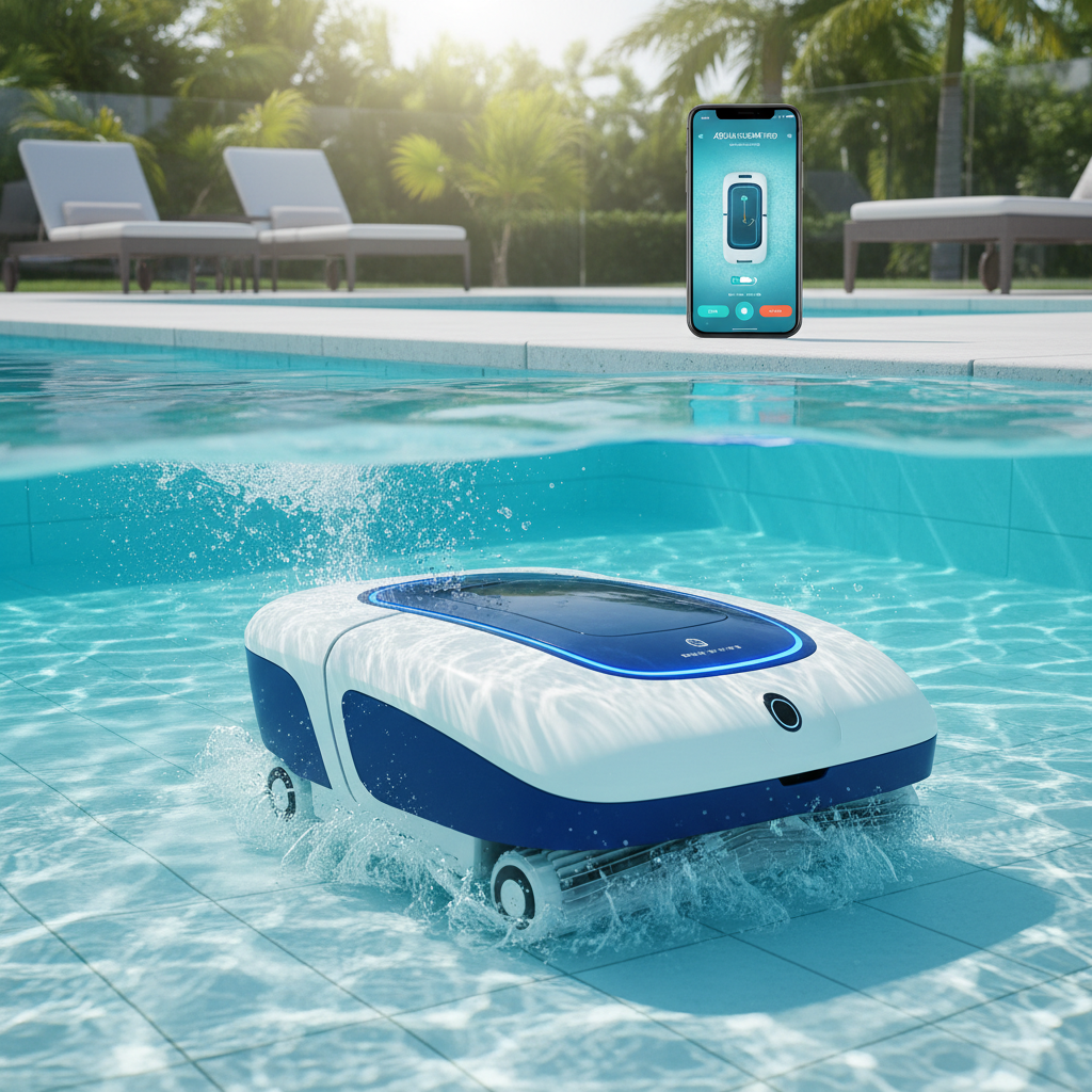 Robotic Pool Cleaner – Cordless Smart Automatic Pool Vacuum with App Control